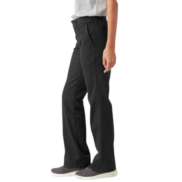 Dickies Womens Stretch Flex Twill Pants Black Size 14 Slim-Fit Bootcut Work - Picture 3 of 14